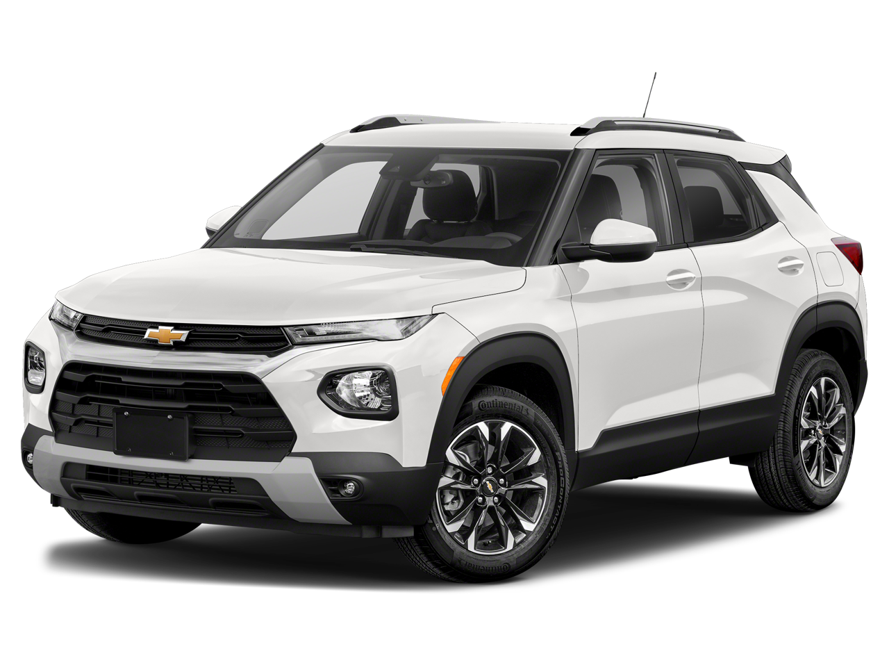 2021 Chevrolet Trailblazer LT in Summit White — front three-quarter view