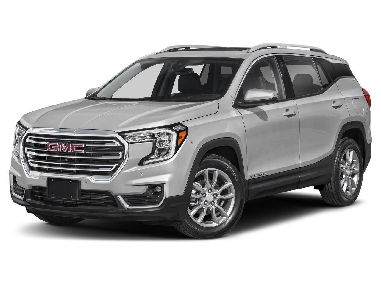 2022 GMC Terrain SLE in Ebony Twilight Metallic — front three-quarter view