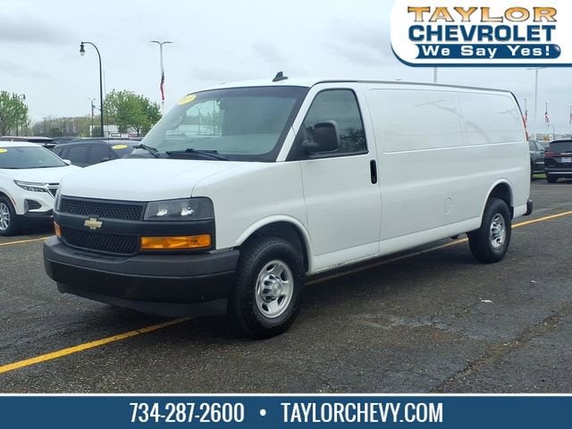 2019 Chevrolet Express Cargo 2500 Work Van in Summit White — front three-quarter view