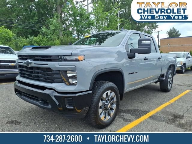 2024 Chevrolet Silverado 2500 HD Custom in Slate Gray Metallic — front three-quarter view