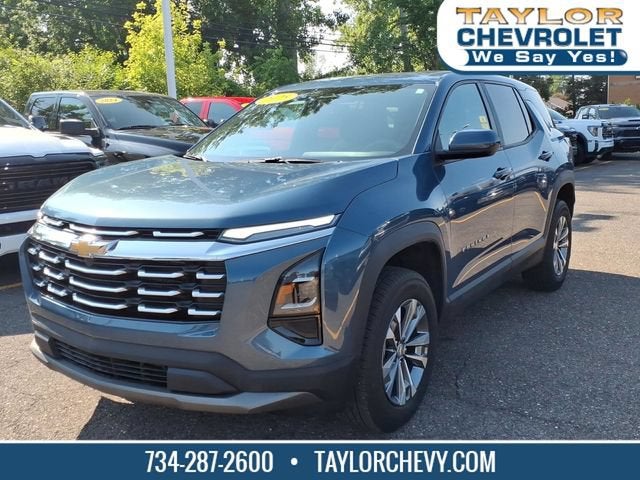 2025 Chevrolet Equinox LT in Lakeshore Blue Metallic — front three-quarter view