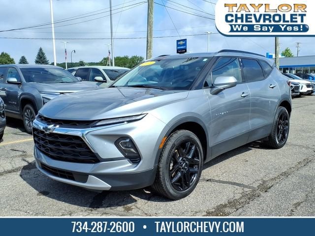 2023 Chevrolet Blazer 2LT in Sterling Gray Metallic — front three-quarter view