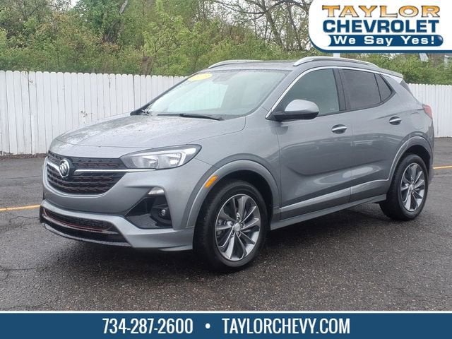2023 Buick Encore GX Select in Moonstone Gray Metallic — front three-quarter view
