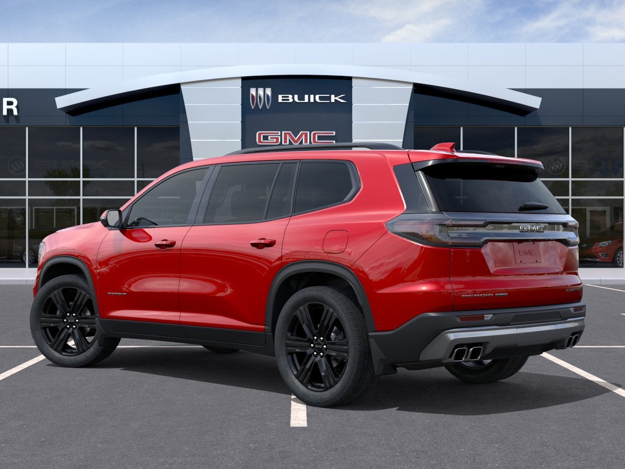 2026 GMC Acadia — rear three-quarter view