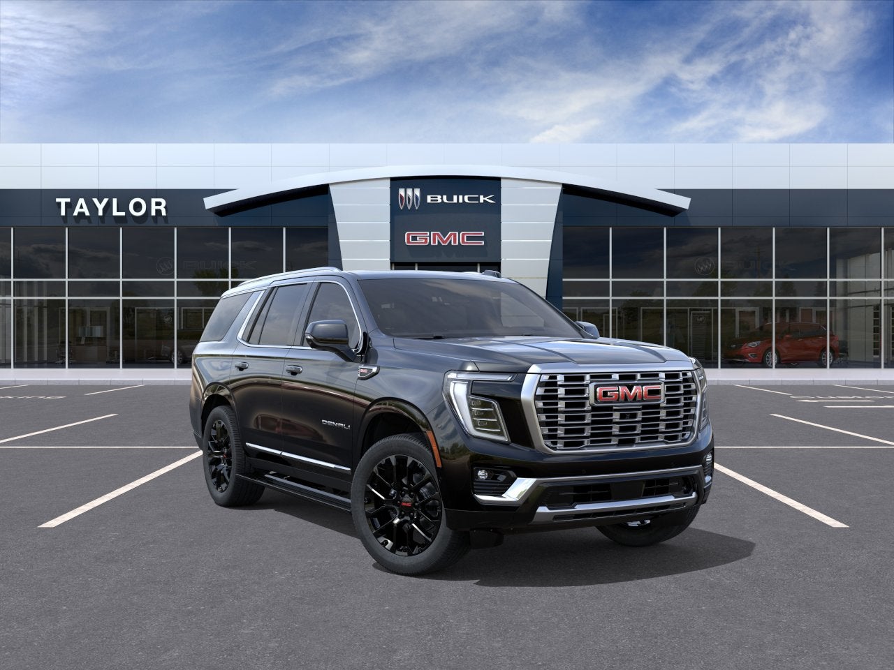 2026 GMC Yukon Denali in Onyx Black — front three-quarter view