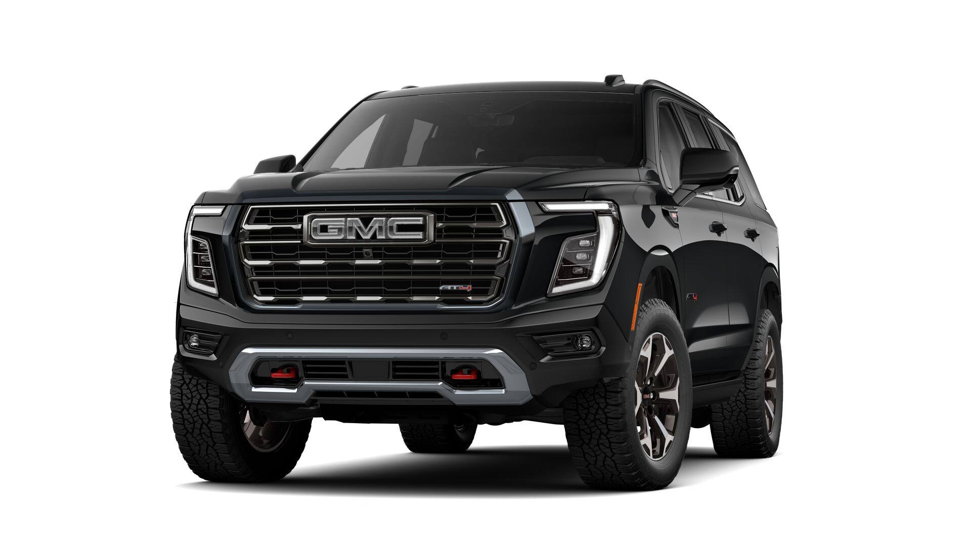 2026 GMC Yukon AT4 Ultimate in Onyx Black — front three-quarter view