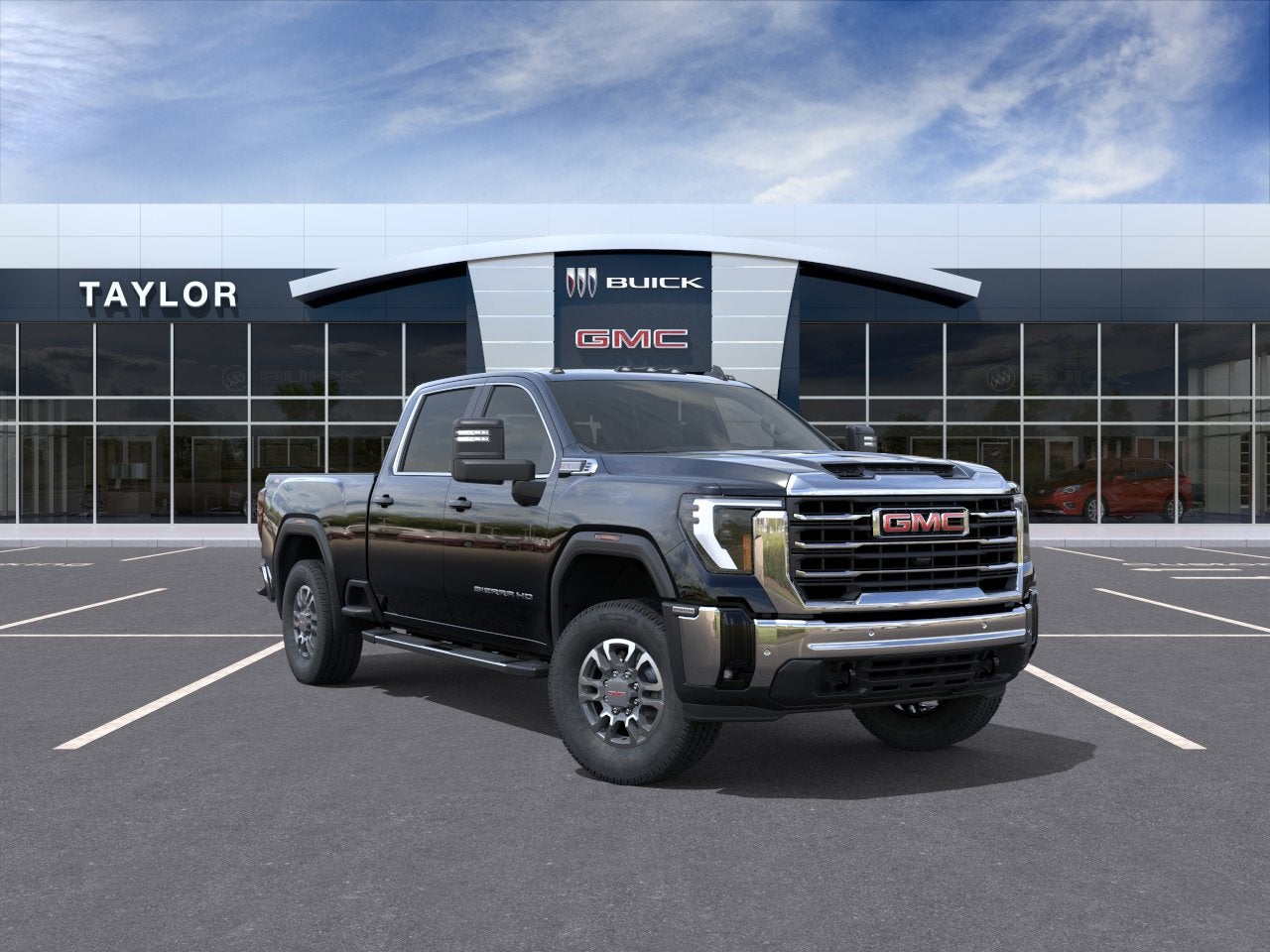 2026 GMC Sierra 2500 HD SLE in Onyx Black — front three-quarter view
