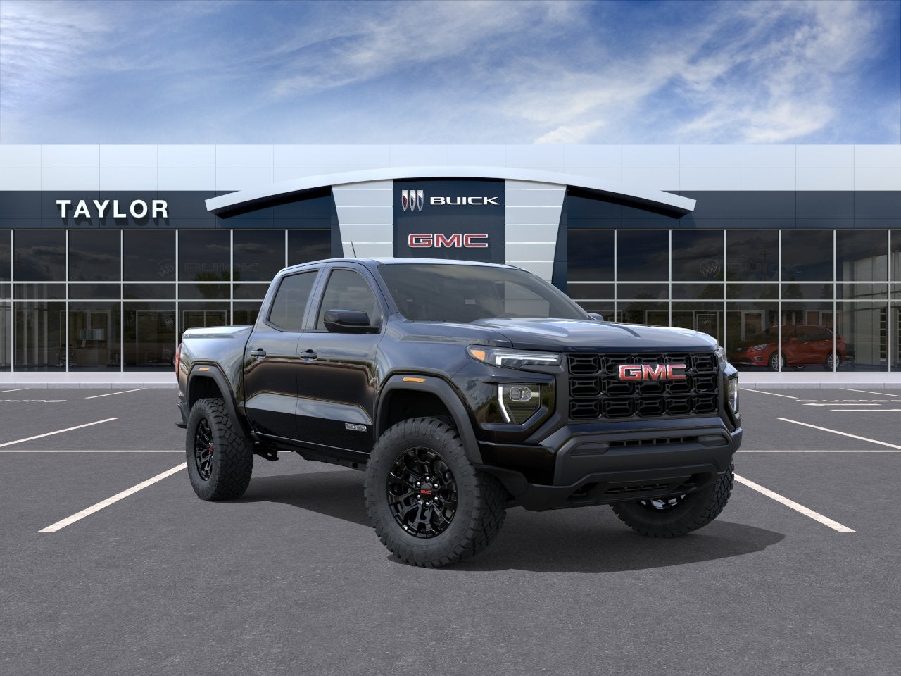2026 GMC Canyon Elevation in Onyx Black — front three-quarter view