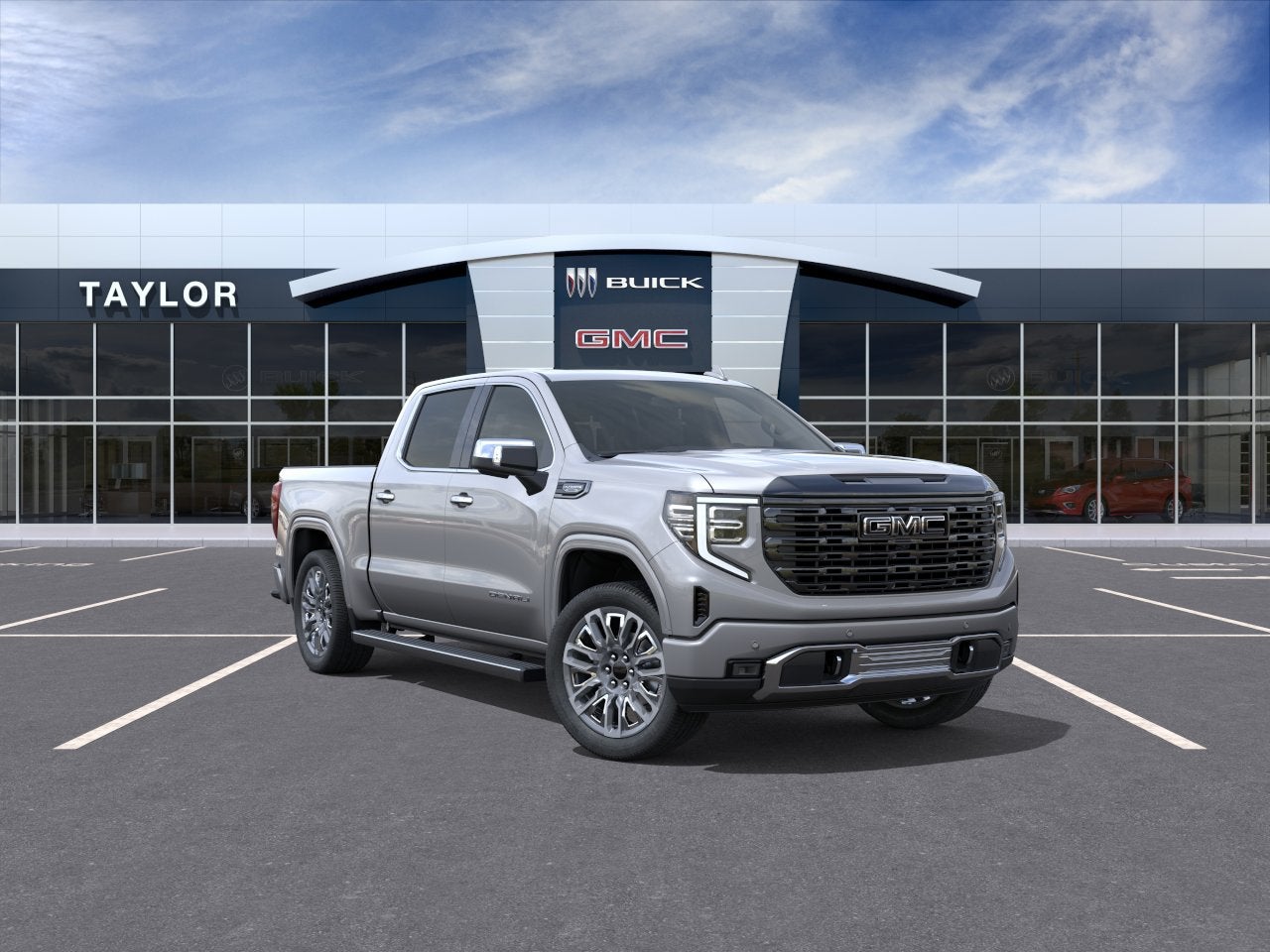 2026 GMC Sierra 1500 Denali Ultimate in Sterling Metallic — front three-quarter view