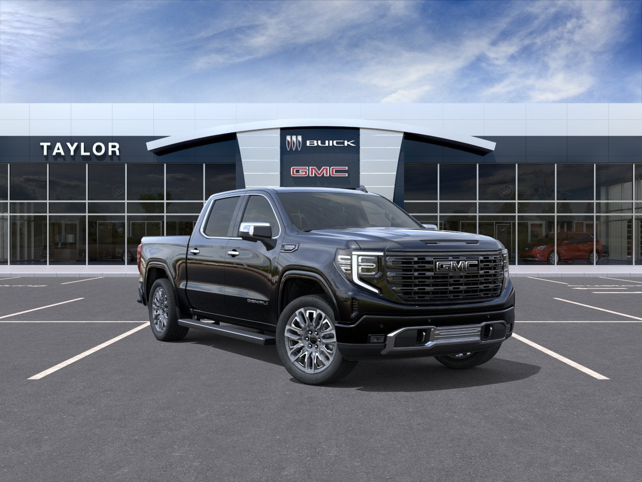 2026 GMC Sierra 1500 Denali Ultimate in Onyx Black — front three-quarter view