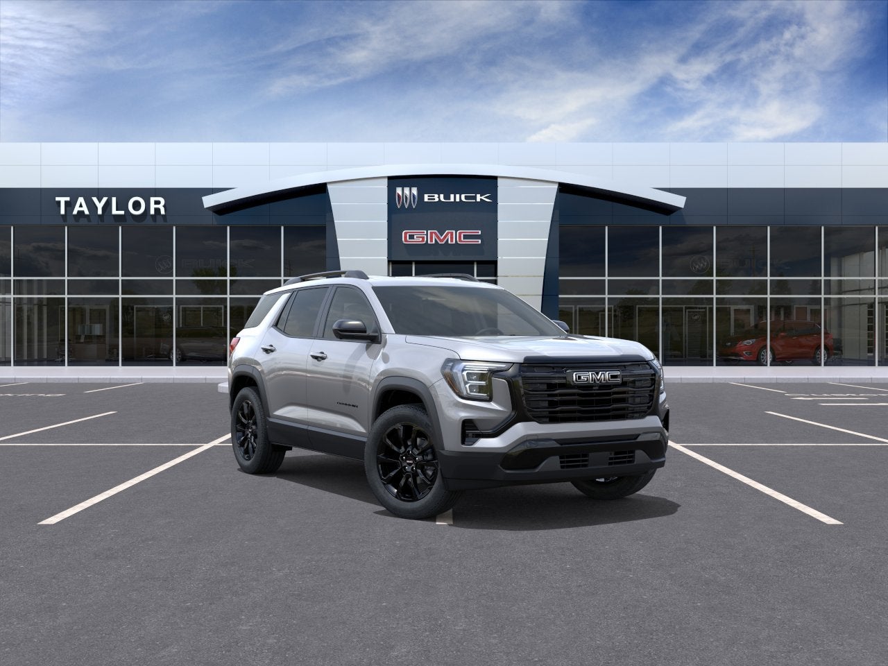 2026 GMC Terrain Elevation in Sterling Metallic — front three-quarter view