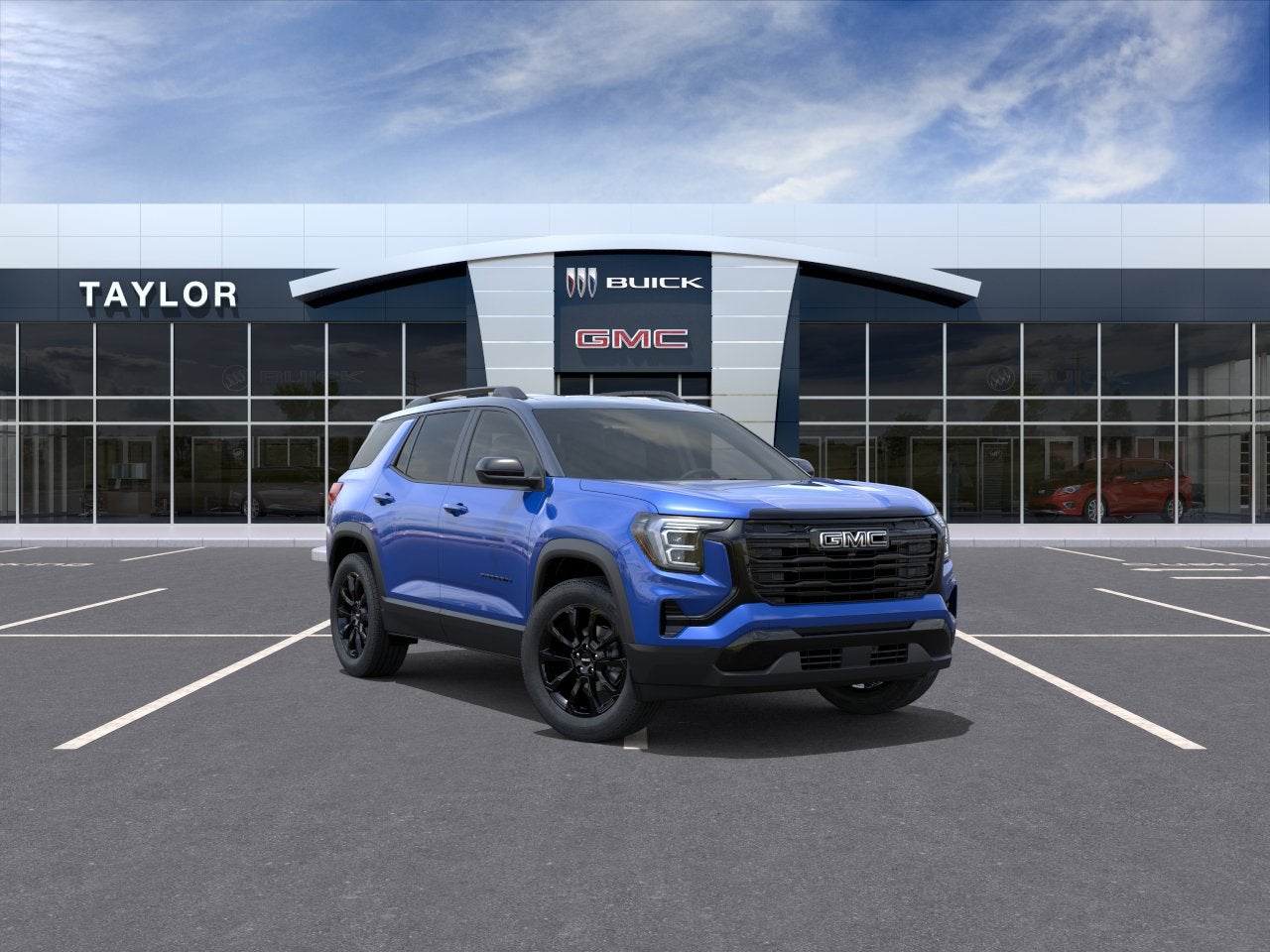 2026 GMC Terrain Elevation in Rapids Metallic — front three-quarter view
