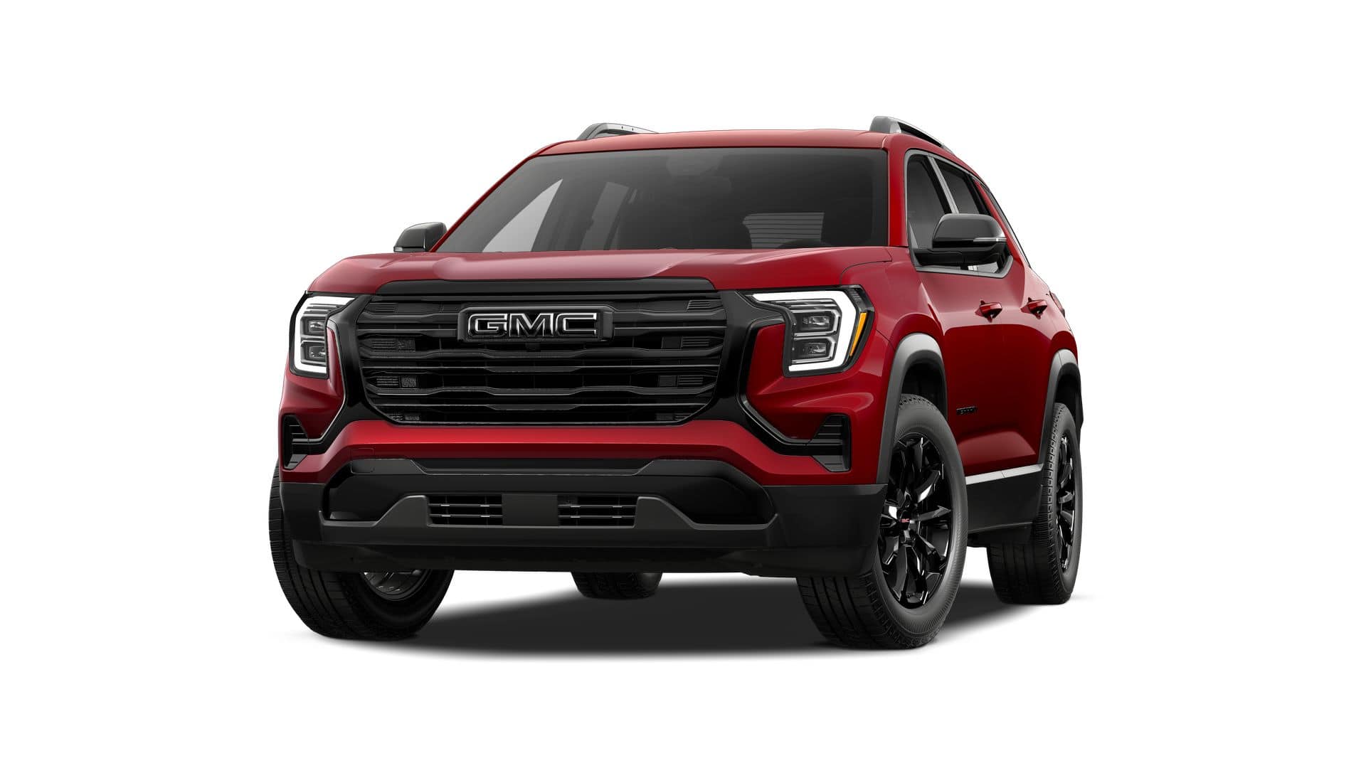 2027 GMC Terrain AWD Elevation in Volcanic Red Tintcoat — front three-quarter view