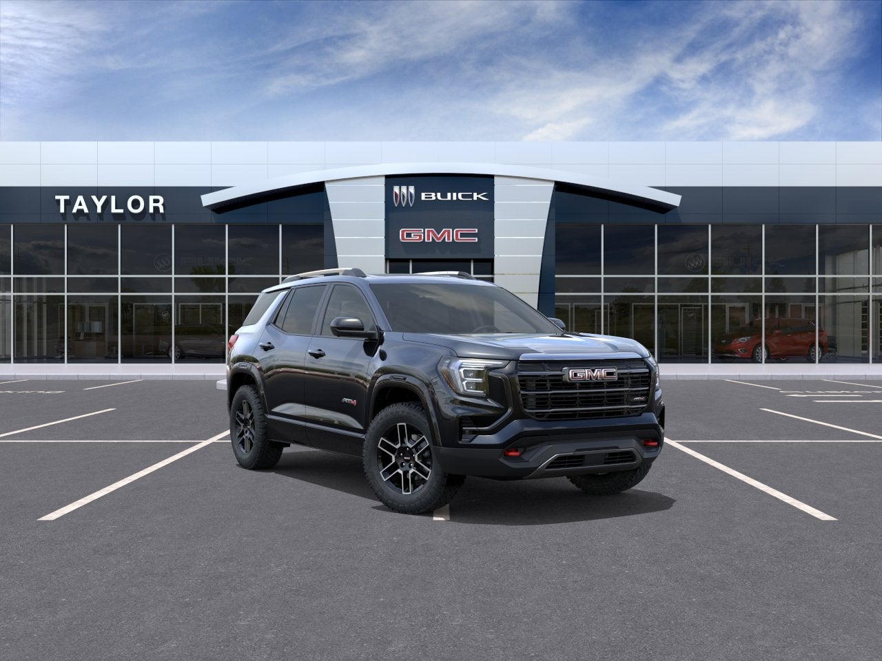 2026 GMC Terrain AT4 in Ebony Twilight Metallic — front three-quarter view