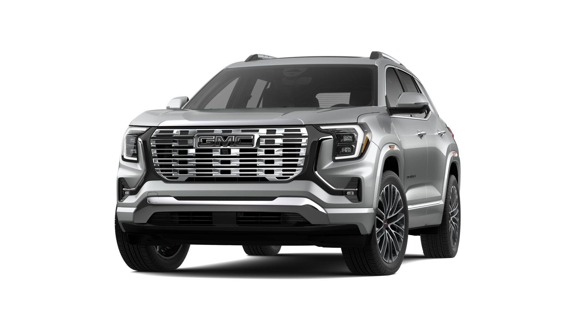 2026 GMC Terrain Denali in Sterling Metallic — front three-quarter view