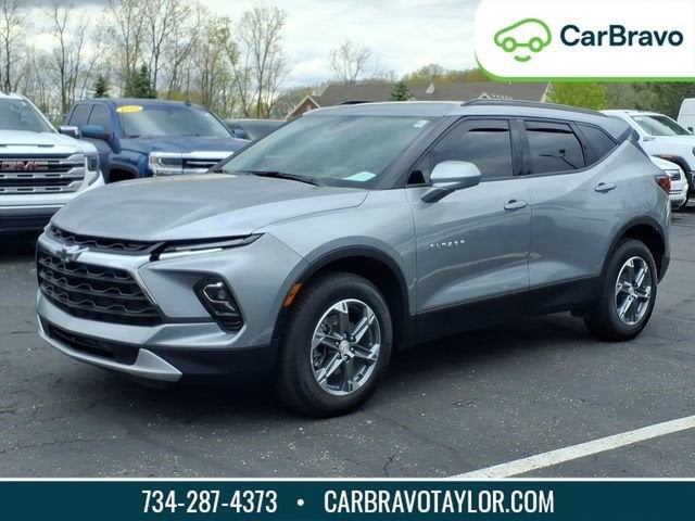 2024 Chevrolet Blazer 2LT in Sterling Gray Metallic — front three-quarter view