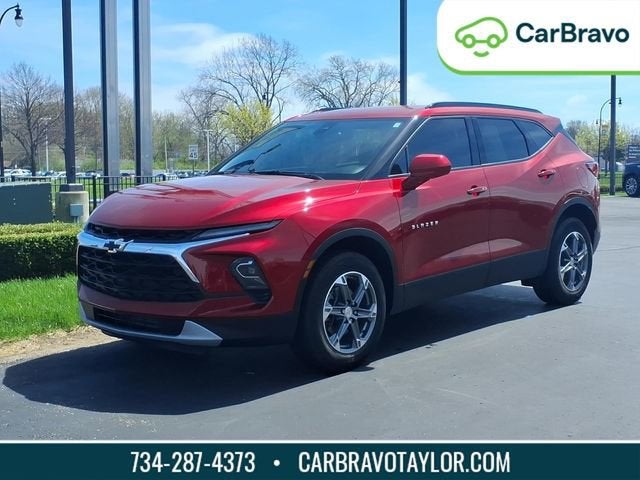 2024 Chevrolet Blazer 2LT in Radiant Red Tintcoat — front three-quarter view