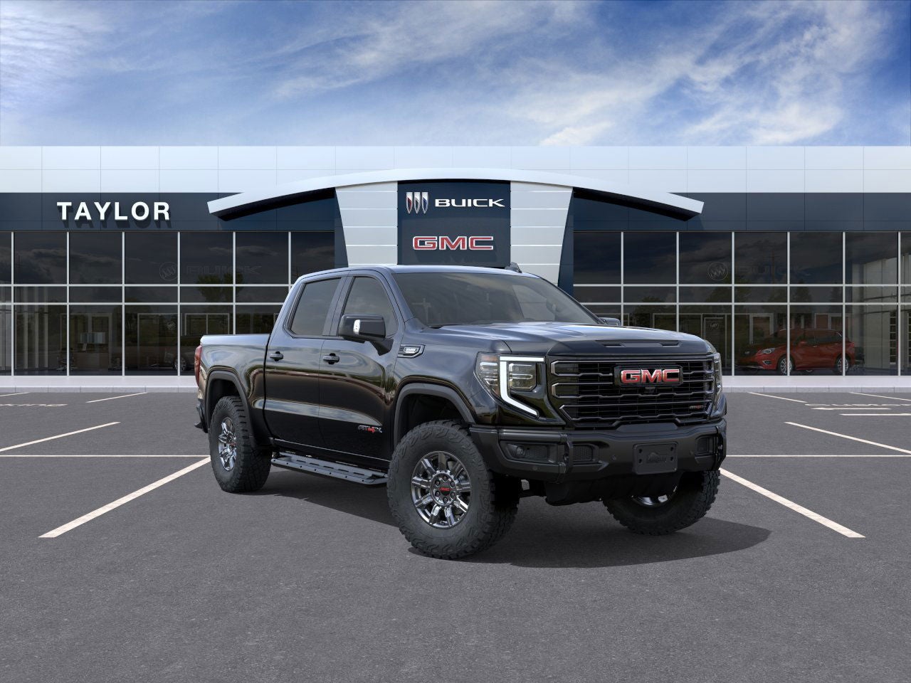 2026 GMC Sierra 1500 AT4X in Onyx Black — front three-quarter view