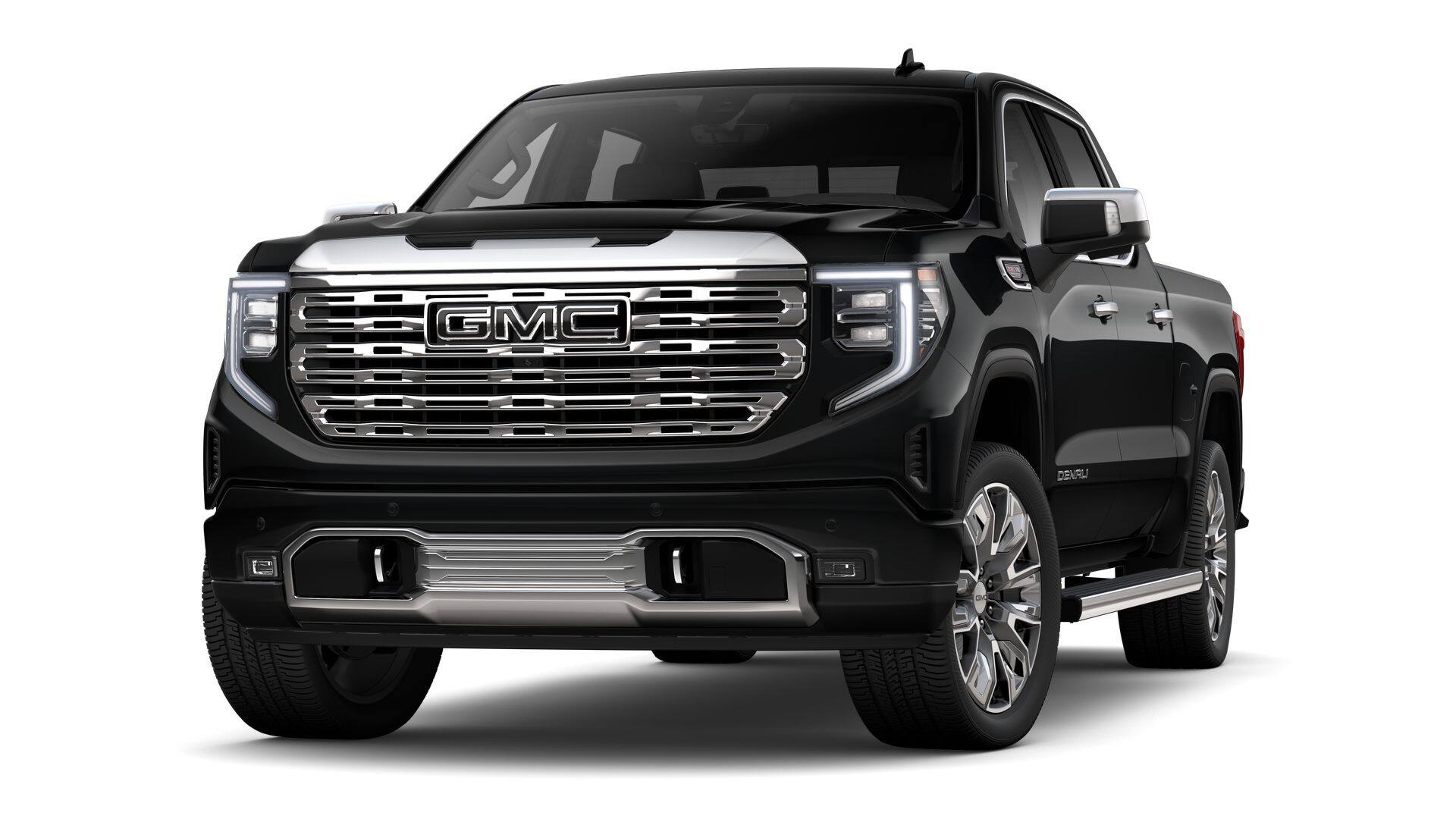 2026 GMC Sierra 1500 Denali in Onyx Black — front three-quarter view