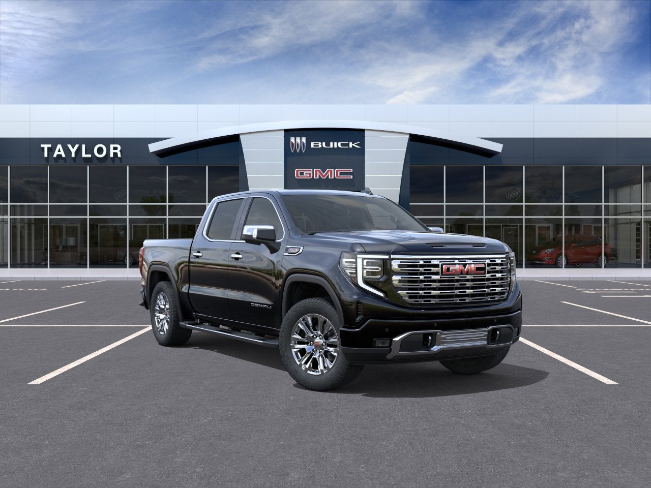 2026 GMC Sierra 1500 Denali in Onyx Black — front three-quarter view