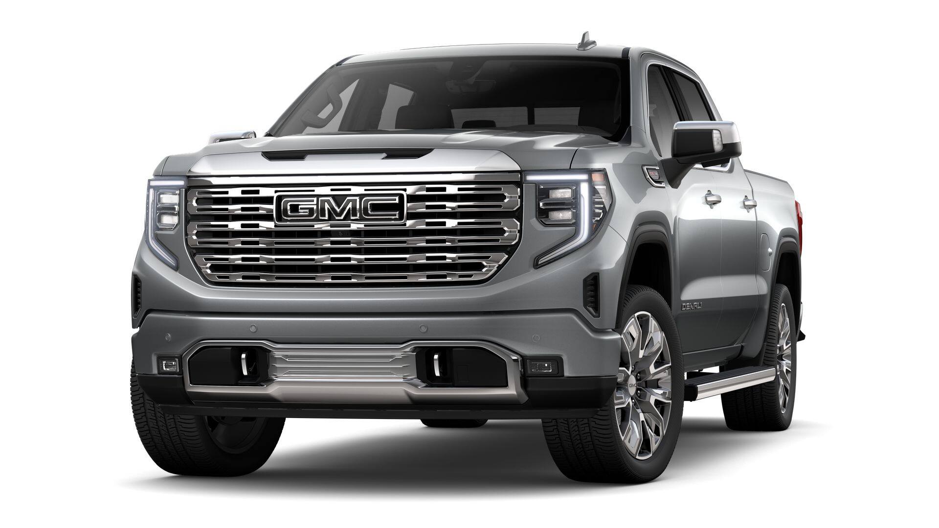 2026 GMC Sierra 1500 Denali in Sterling Metallic — front three-quarter view
