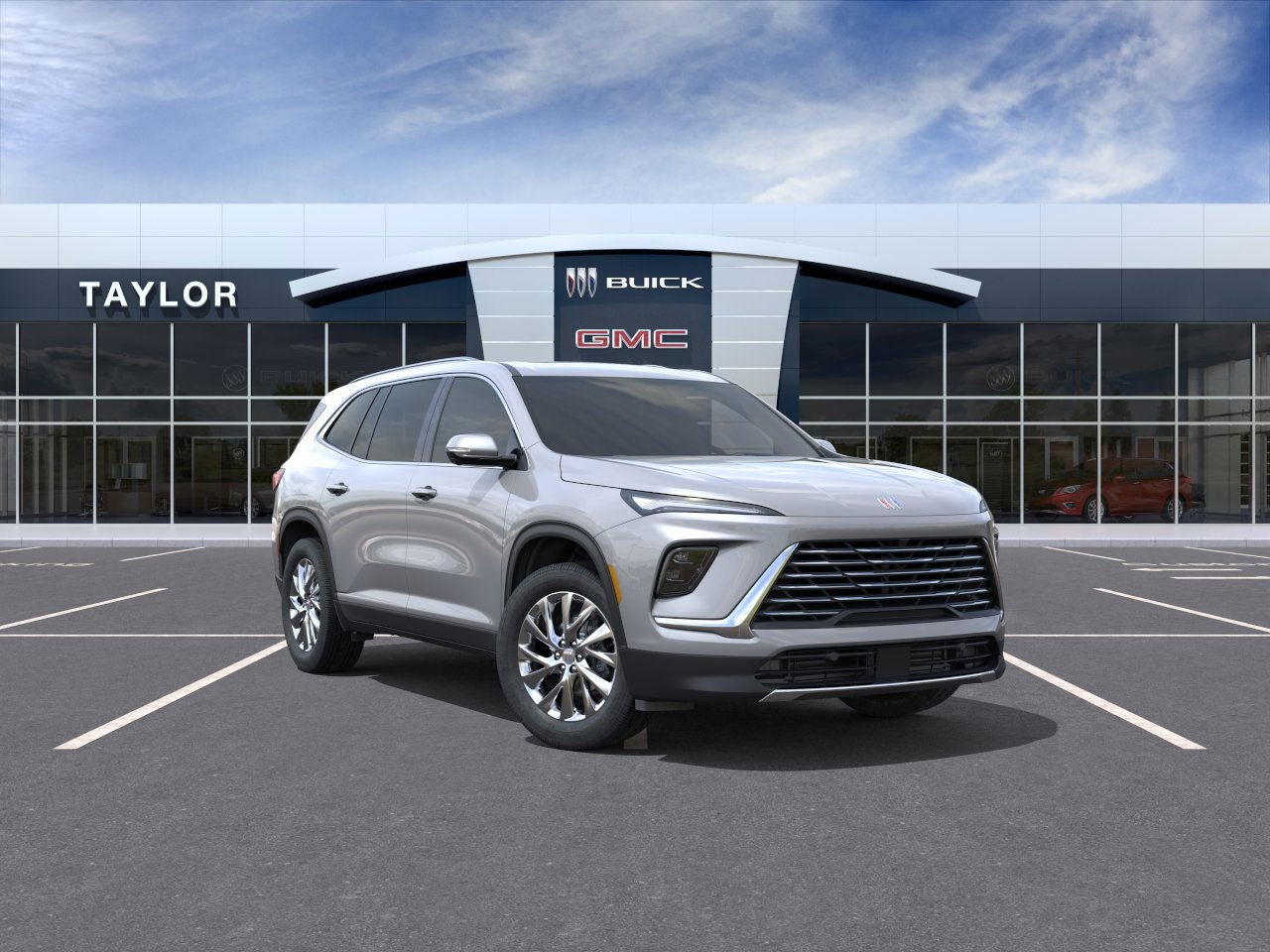 2026 Buick Enclave Preferred in Moonstone Gray Metallic — front three-quarter view