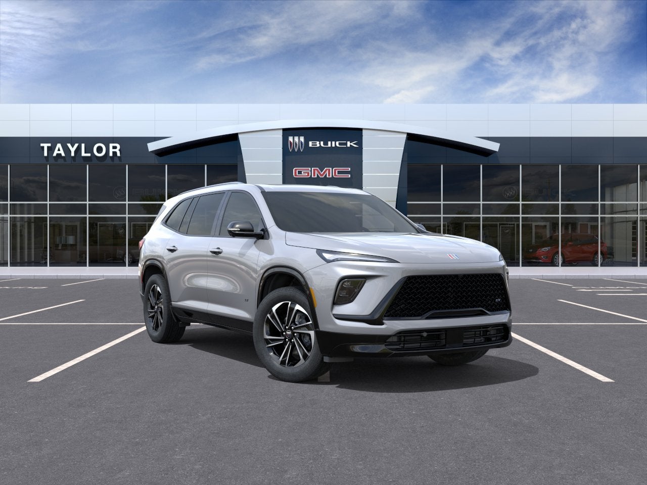 2026 Buick Enclave Sport Touring in Moonstone Gray Metallic — front three-quarter view