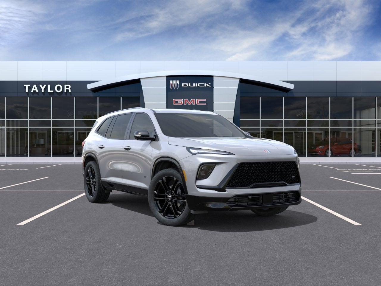 2026 Buick Enclave Sport Touring in Moonstone Gray Metallic — front three-quarter view