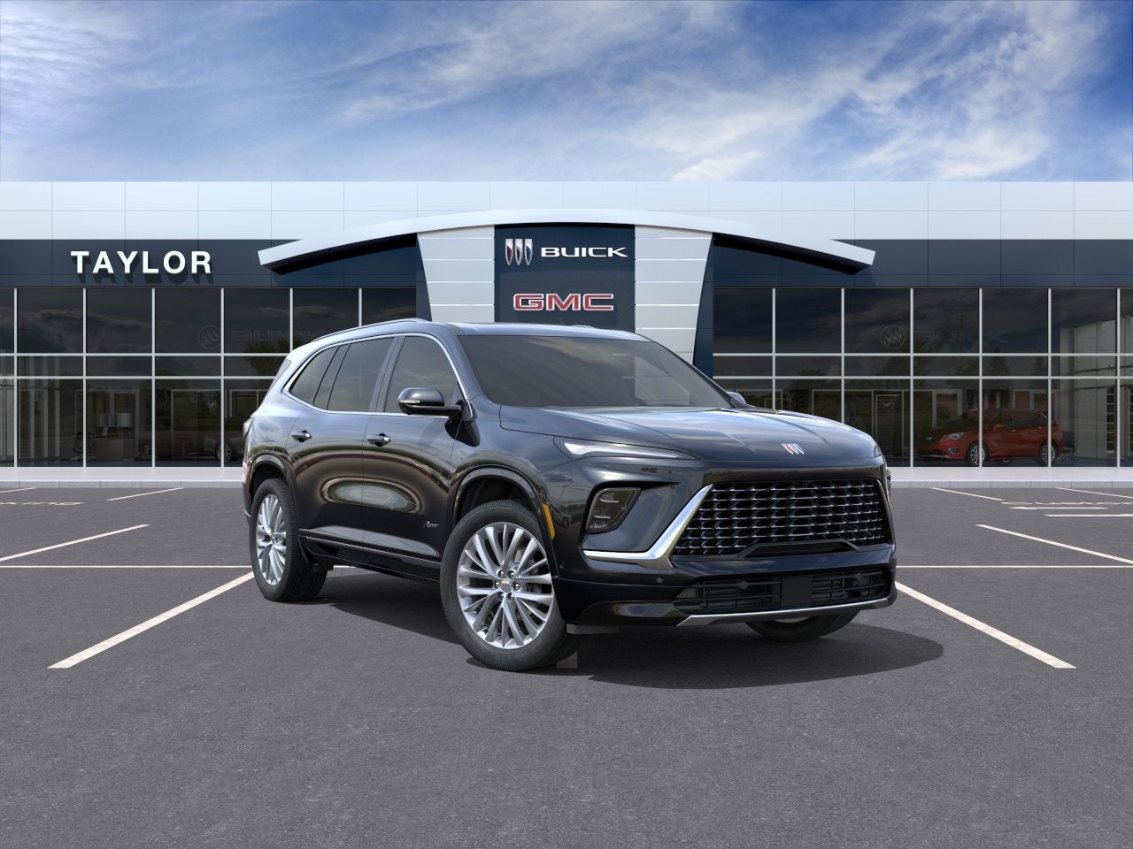 2026 Buick Enclave Avenir in Ebony Twilight Metallic — front three-quarter view
