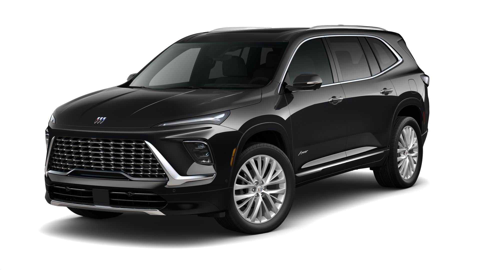 2026 Buick Enclave Avenir in Ebony Twilight Metallic — front three-quarter view