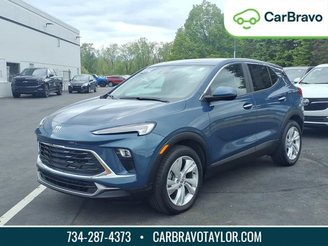 2024 Buick Encore GX Preferred in Ocean Blue Metallic — front three-quarter view