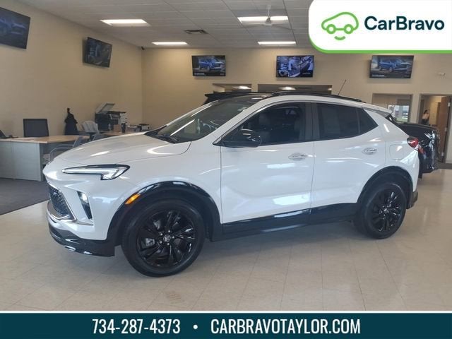 2024 Buick Encore GX Sport Touring in White Frost Tricoat — front three-quarter view