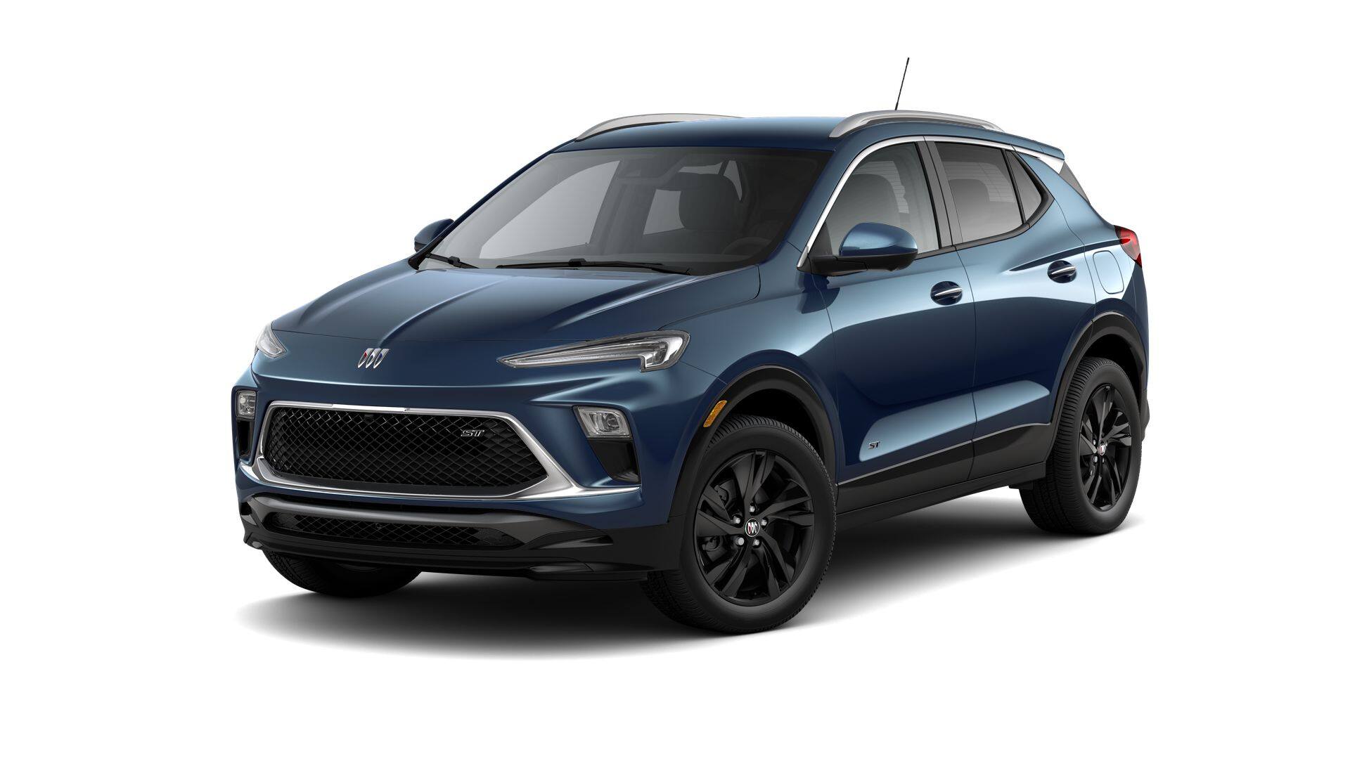 2026 Buick Encore GX Sport Touring in Ocean Blue Metallic — front three-quarter view