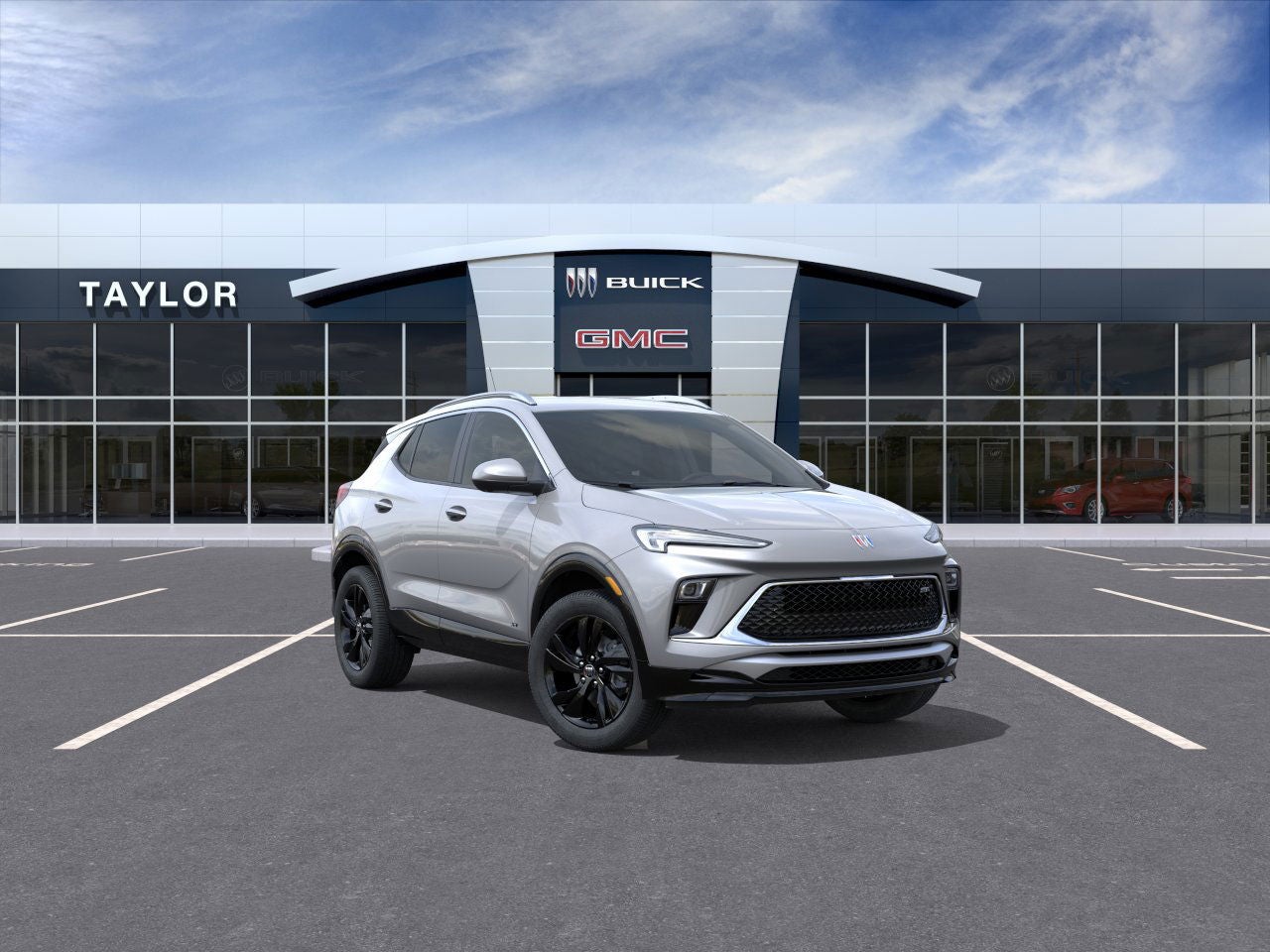 2026 Buick Encore GX Sport Touring in Moonstone Gray Metallic — front three-quarter view