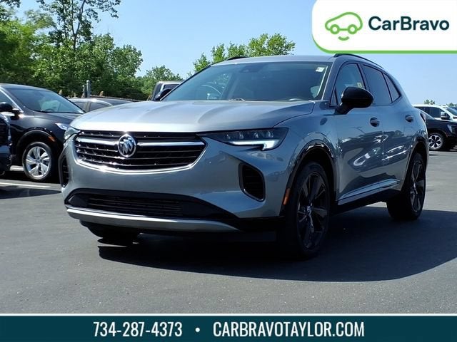 2023 Buick Envision Preferred in Moonstone Gray Metallic — front three-quarter view