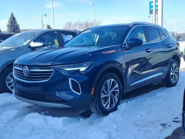 2023 Buick Envision Essence in Sapphire Metallic — front three-quarter view